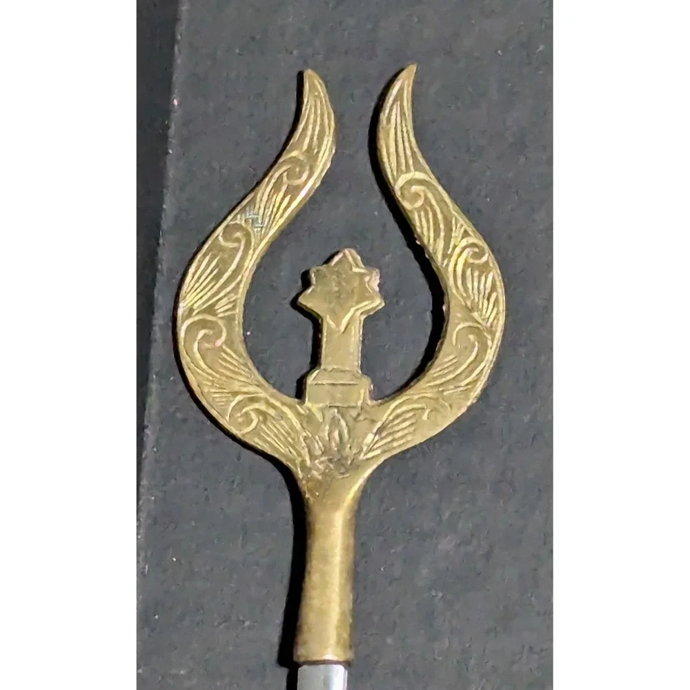 Vintage Turkish Brass and Stainless Tarzan Inox Kebab Skewers Set of Six